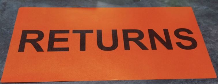 Orange returns label